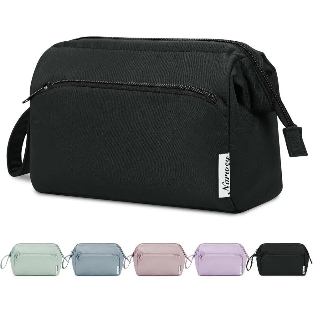 Makeup Bag Women Wide-open Make up Bag Travel Cosmetic Bag Organizer Toiletry Ba